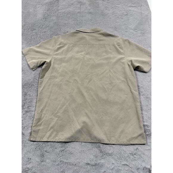 Columbia Shirt Mens 2XL Tan Plaid PFG Fishing Outdoor Button Up Short Sleeve Top - Picture 6 of 9